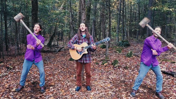 Wooden hammer dance from "Little Blue" cover