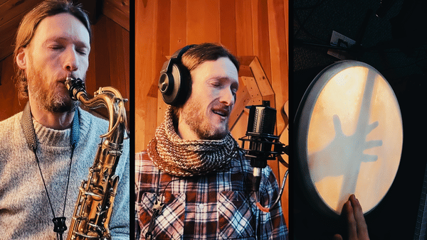 Snapshot from my cover video of Jacob Collier's "Hideaway"